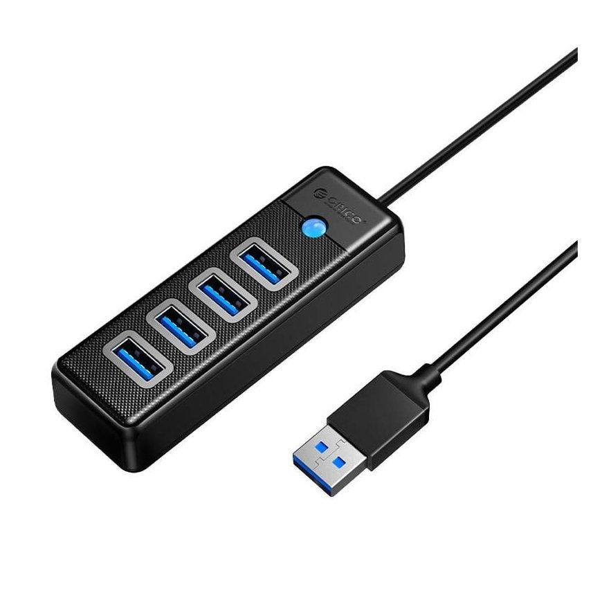 Orico Hub USB to 4x USB 3.0, 5 Gbps, 0.15m (Black)