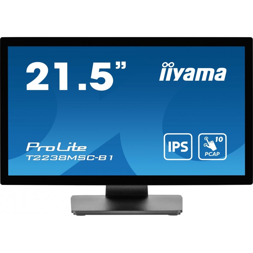 iiyama ProLite T2238MSC-B1 monitori 54,6 cm (21.5") 1920 x 1080 pikseļi Full HD LED Skārienjūtīgais 