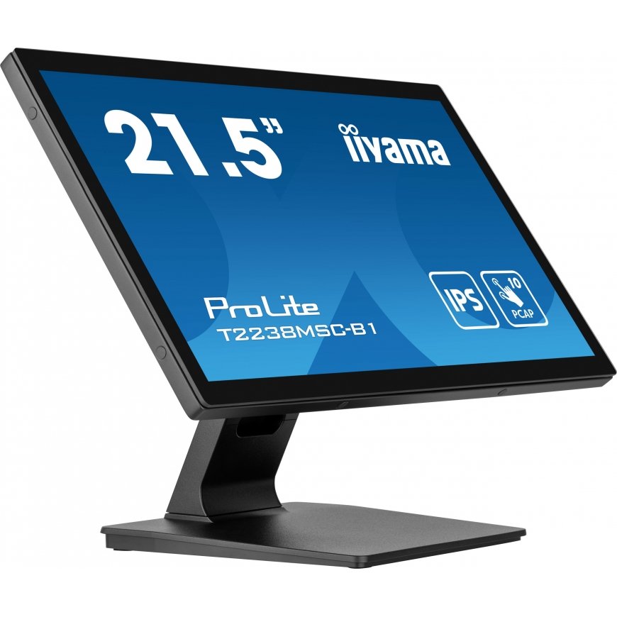 iiyama ProLite T2238MSC-B1 monitori 54,6 cm (21.5") 1920 x 1080 pikseļi Full HD LED Skārienjūtīgais – 2
