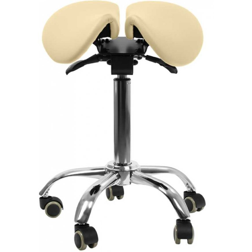Spacetronik Ergonomic adjustable stool SELLA beige – 4