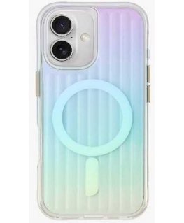 Dėklas UNIQ etui Coehl Linear iPhone 16 6.1" Magnetic Charging opal/iridescent