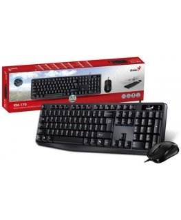 Genius KM-170 COPILOT, komplektas klaviatūra su optyczną myszką, CZ/SK, su laidu (USB), juoda