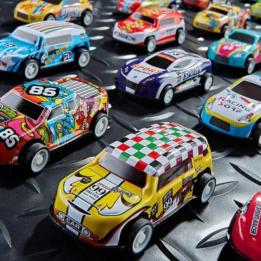 Woopie Lenktyninių automobilių modelių rinkinys, 50 vnt. dėžutėje + Žemėlapis – 2
