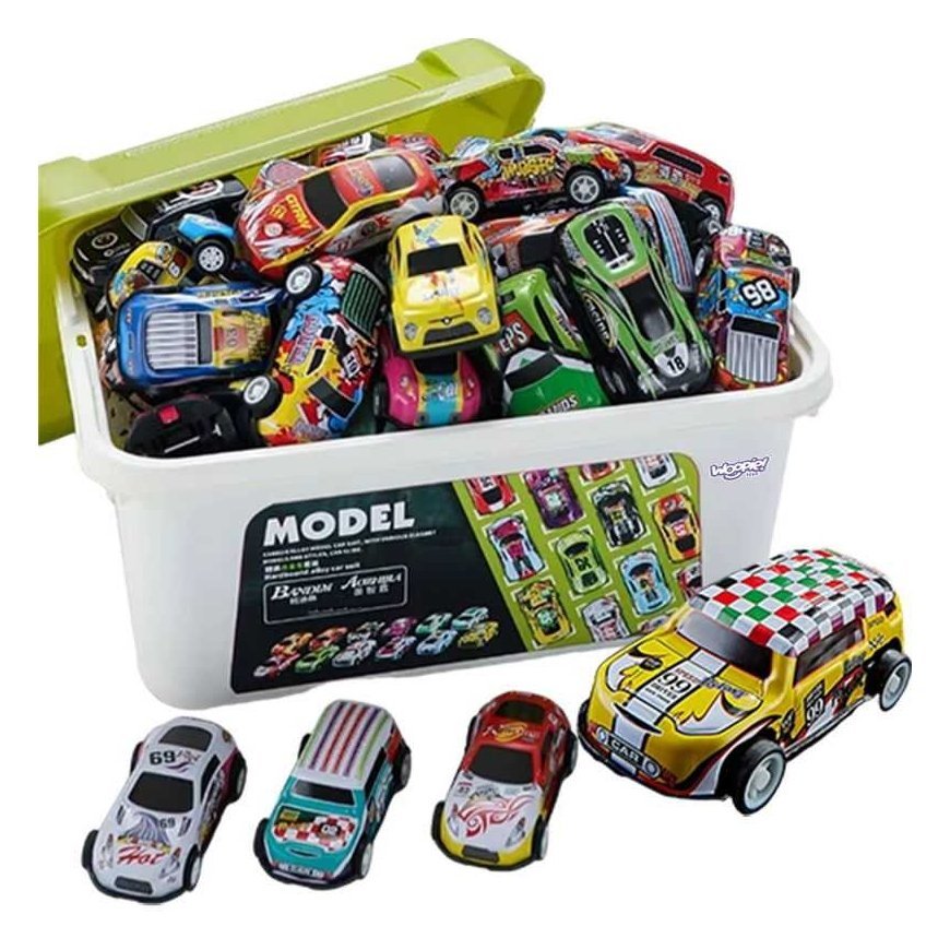 Woopie Lenktyninių automobilių modelių rinkinys, 50 vnt. dėžutėje + Žemėlapis – 3