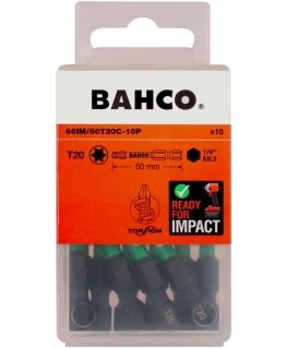 Impact bits Bahco 66IM T20 50mm, 10 pcs blister