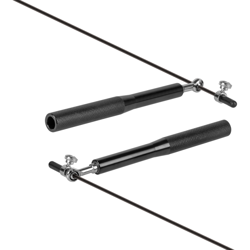 Aluminum boxing jump rope with metal bearing, 3m, adjustable, REBEL ACTIVE – 4