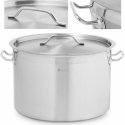 Royal Catering Large steel pot with thick bottom lid for halogen gas induction cooker, 23 l Royal Catering Large steel pot with thick bottom lid for halogen gas induction cooker, 23 l