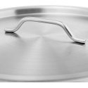 Royal Catering Large steel pot with thick bottom lid for halogen gas induction cooker, 23 l Royal Catering Large steel pot with thick bottom lid for halogen gas induction cooker, 23 l