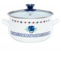 Ambition Enamel pot with lid Kalina 20 cm 3.8 l ENAMEL OLKUSZ Ambition Enamel pot with lid Kalina 20 cm 3.8 l ENAMEL OLKUSZ