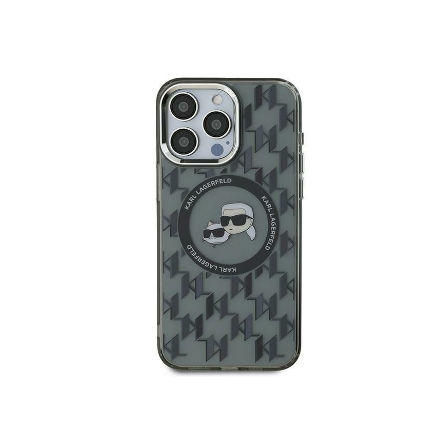 Case Karl Lagerfeld KLHMP15SHMCKMHK iPhone 15 6.1" black/black IML Monogram Karl&Choupette Head MagSafe