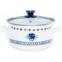 Ambition Enamel pot with lid Kalina 22 cm 5 l ENAMEL OLKUSZ Ambition Enamel pot with lid Kalina 22 cm 5 l ENAMEL OLKUSZ