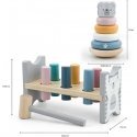 Viga Toys Montessori set Wooden tower + Blocks with a hammer and a white bear Viga Toys Montessori set Wooden tower + Blocks with a hammer and a white bear