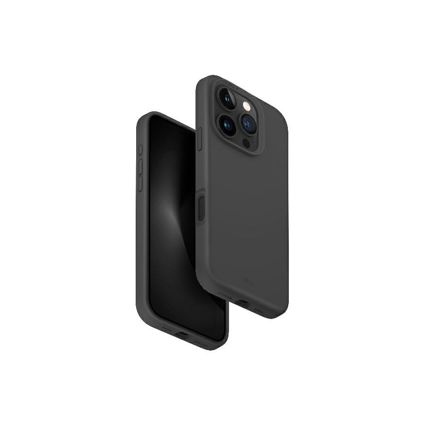 Case UNIQ etui Lino Hue iPhone 16 Pro Max 6.9" Magclick Charging gray/charcoal gray – 2