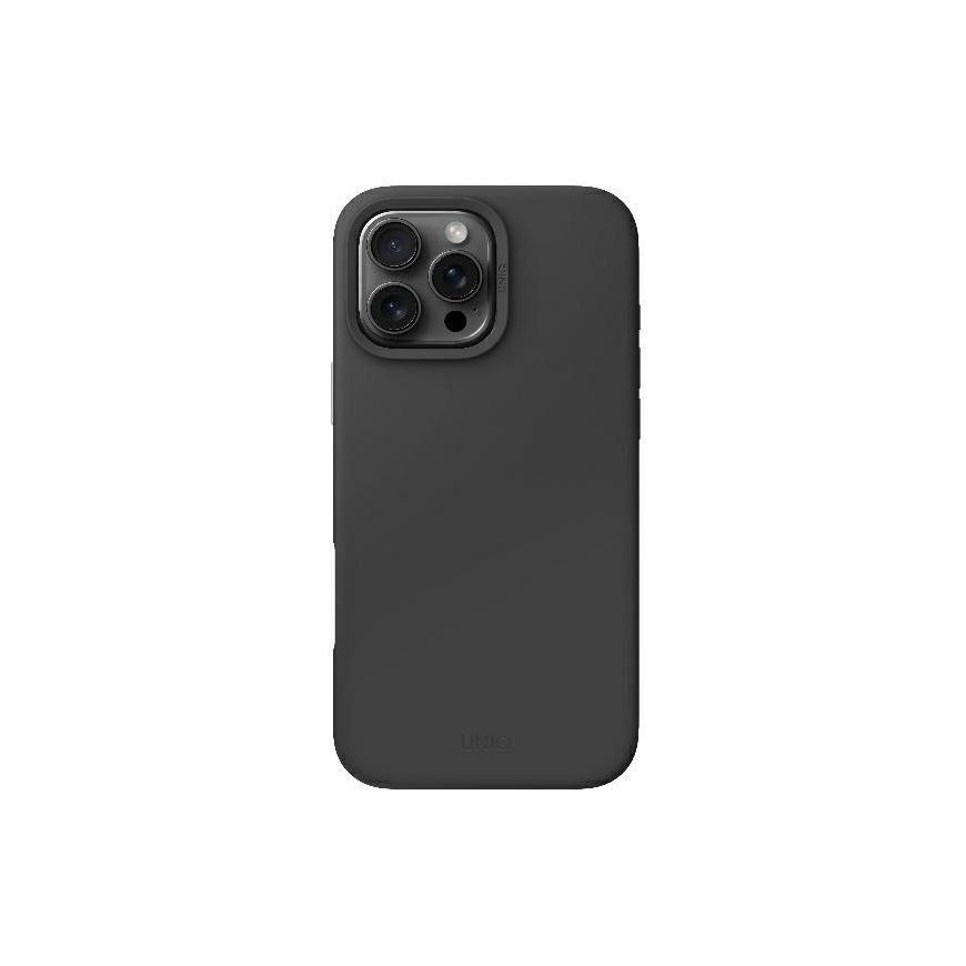 Dėklas UNIQ etui Lino Hue iPhone 16 Pro Max 6.9" Magclick Charging pilka/charcoal pilkas – 3