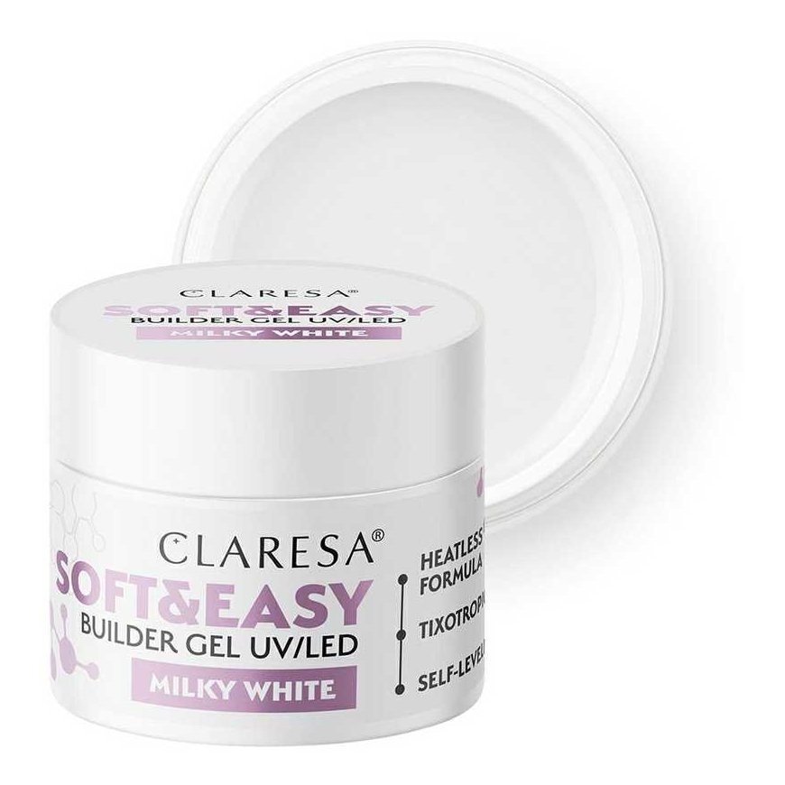 Claresa statybinis gelis soft&easy, pieno baltumo 45g – 3