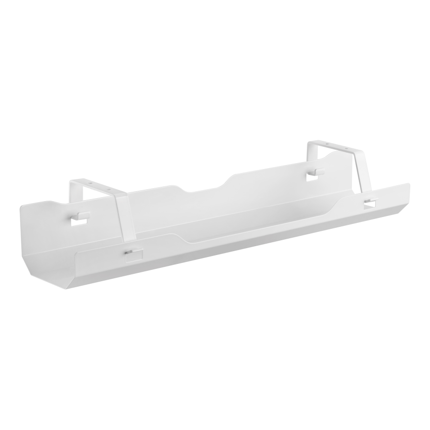 Kabelių valdymo kanalas po stalu DELTACO OFFICE atviras dizainas, 600 x 135 x 108 mm, baltas / DELO-0209