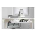 Cable management channel under the desk DELTACO OFFICE open design, 600 x 135 x 108 mm, white / DELO-0209 Cable management channel under the desk DELTACO OFFICE open design, 600 x 135 x 108 mm, white / DELO-0209