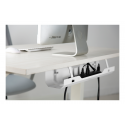 Cable management channel under the desk DELTACO OFFICE open design, 600 x 135 x 108 mm, white / DELO-0209 Cable management channel under the desk DELTACO OFFICE open design, 600 x 135 x 108 mm, white / DELO-0209