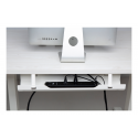 Cable management channel under the desk DELTACO OFFICE open design, 600 x 135 x 108 mm, white / DELO-0209 Cable management channel under the desk DELTACO OFFICE open design, 600 x 135 x 108 mm, white / DELO-0209