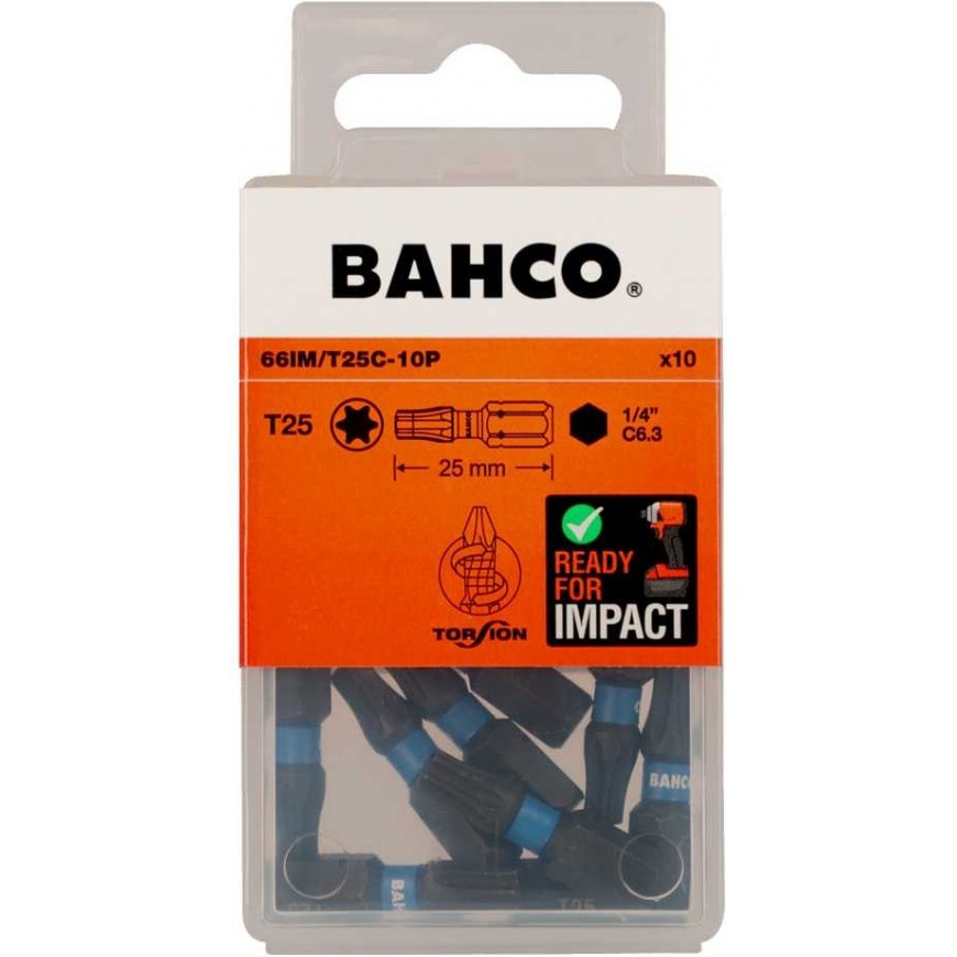 Smūginiai antgaliai Bahco 66IM T25 25mm , 10vnt blisteris – 2