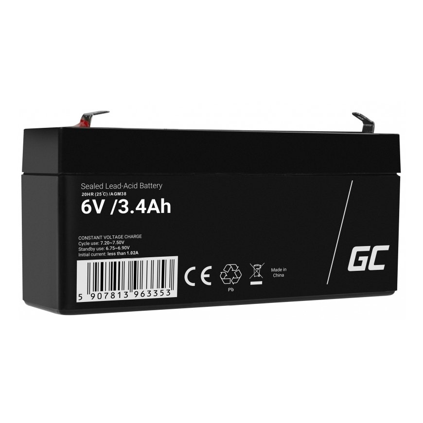 Green Cell AGM38 UPS akumuliatorius Rūgštinis akumuliatorius (VRLA) 6 V 3,4 Ah