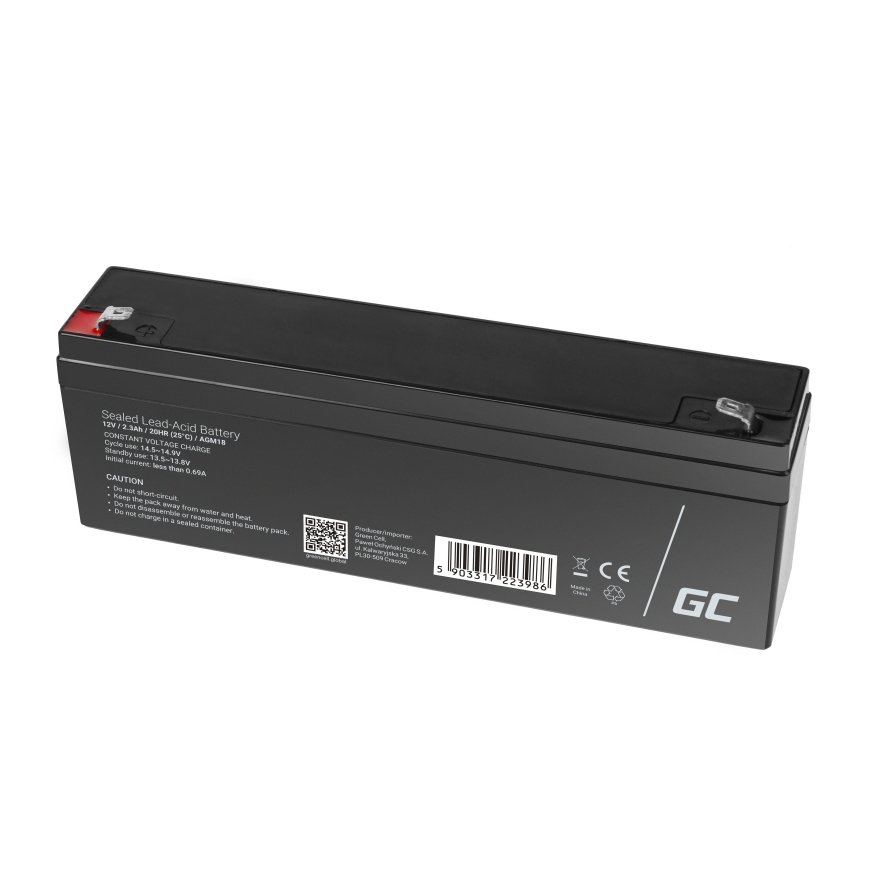 Green Cell AGM18 UPS akumulators 12 V 2,3 ampērstunda – 2