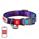 Waudog "NASA21" nylon dog collar with QR code, size M, width 20 mm Waudog "NASA21" nylon dog collar with QR code, size M, width 20 mm