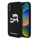 Apple iPhone 16 Liquid Silicone Double Heads MagSafe Case Black