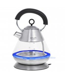 Adler AD 1282 elektrinis virdulys 1,5 L 1850 W Nerūdijančiojo plieno