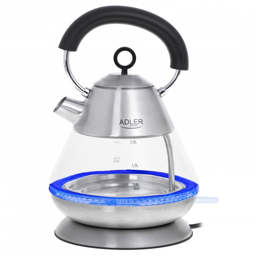 Adler AD 1282 elektrinis virdulys 1,5 L 1850 W Nerūdijančiojo plieno