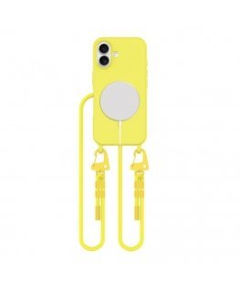Tech-Protect MagNecklace MagSafe Case with Lanyard for iPhone 16 - Yellow