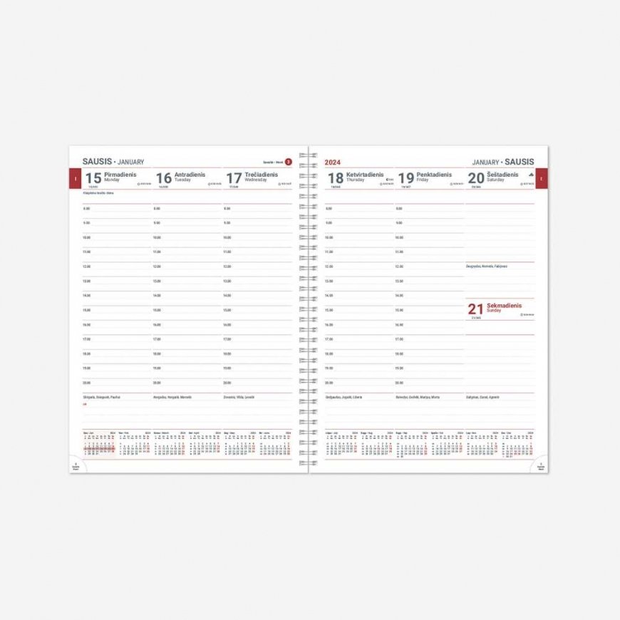 Timer Indoor unit for calendar FUTURA Spirex 2024, A4 – 2