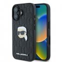 Karl Lagerfeld Monogram Karl Head Pin iPhone 16 Case - Black Karl Lagerfeld Monogram Karl Head Pin iPhone 16 Case - Black