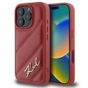 Karl Lagerfeld Quilted Signature iPhone 16 Pro Case - Red