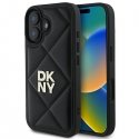 DKNY Quilted Stack Logo iPhone 16 Case - Black DKNY Quilted Stack Logo iPhone 16 Case - Black