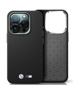 BMW M Edition Kevlar Wrapped Metal iPhone 16 Pro Max Case - Black