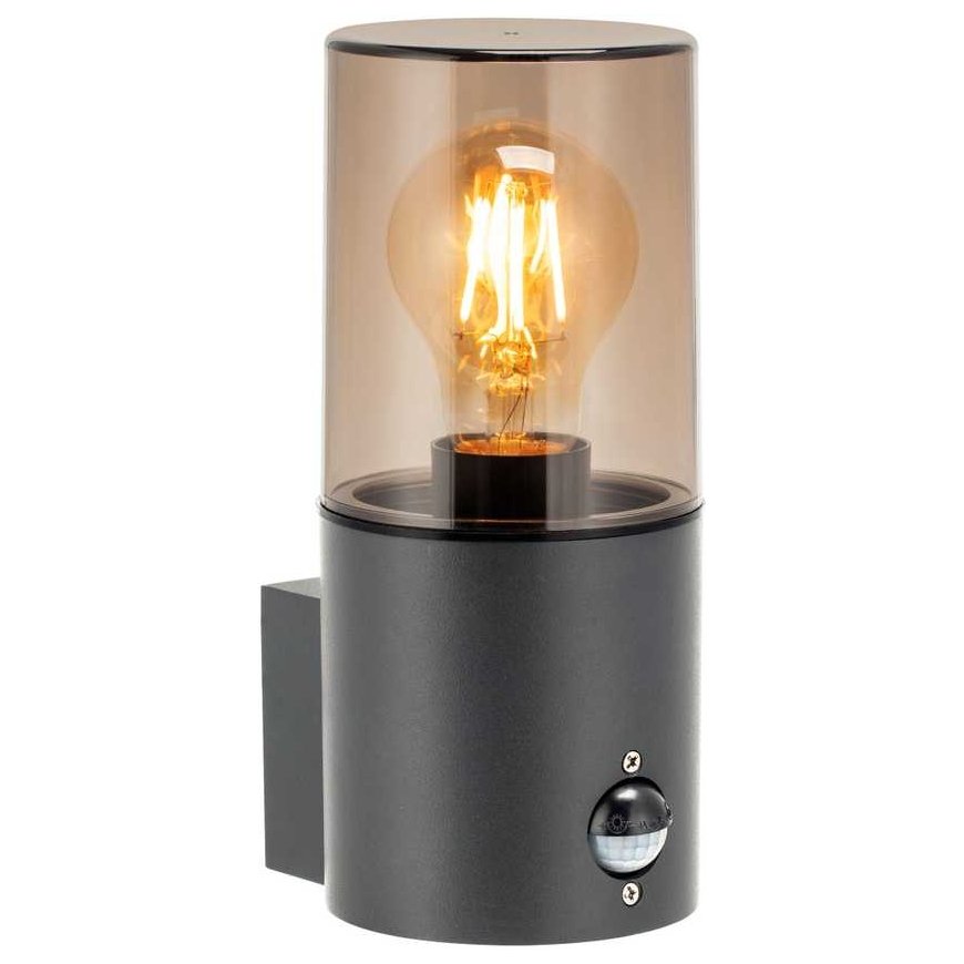 Wall lamp Orno SALVIA garden lamp with PIR sensor, E27, max. 15W, IP54, gray
