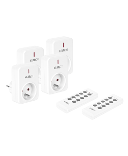 A set of Kemot network hubs controlled by a remote control - 4 pcs.