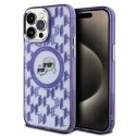 Karl Lagerfeld IML Monogram Karl & Choupette Head MagSafe iPhone 15 Pro Case - Purple Karl Lagerfeld IML Monogram Karl & Choupette Head MagSafe iPhone 15 Pro Case - Purple
