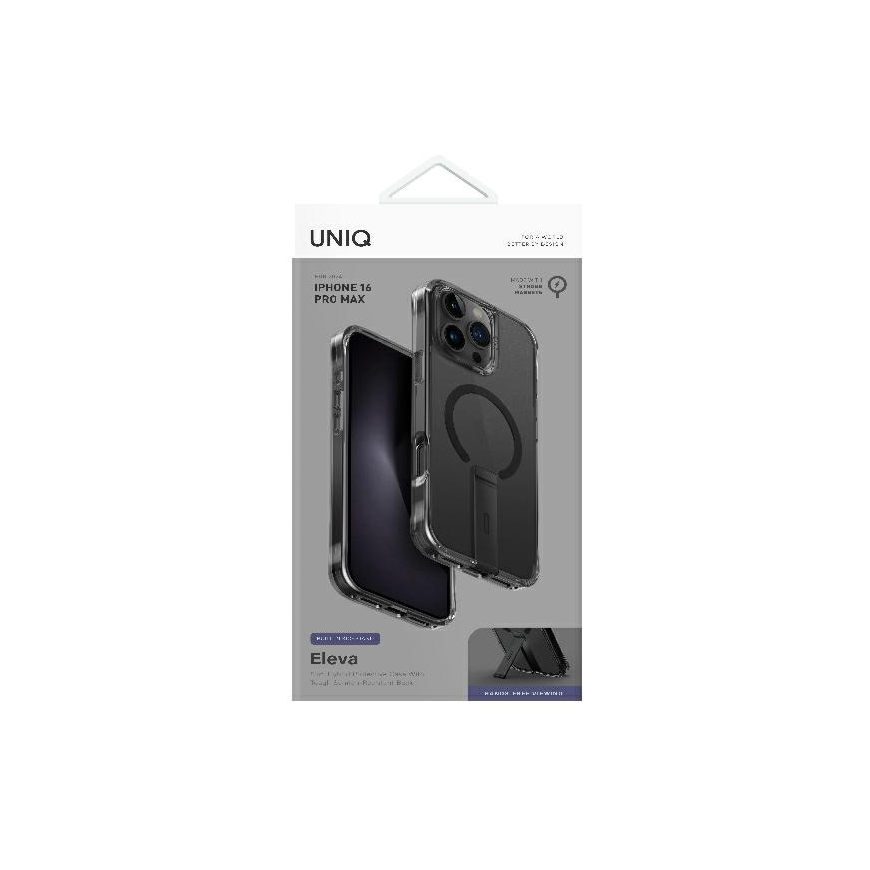 Dėklas UNIQ etui Eleva with Vertica Stand iPhone 16 Pro Max 6.9" juoda/carbon juodas – 5