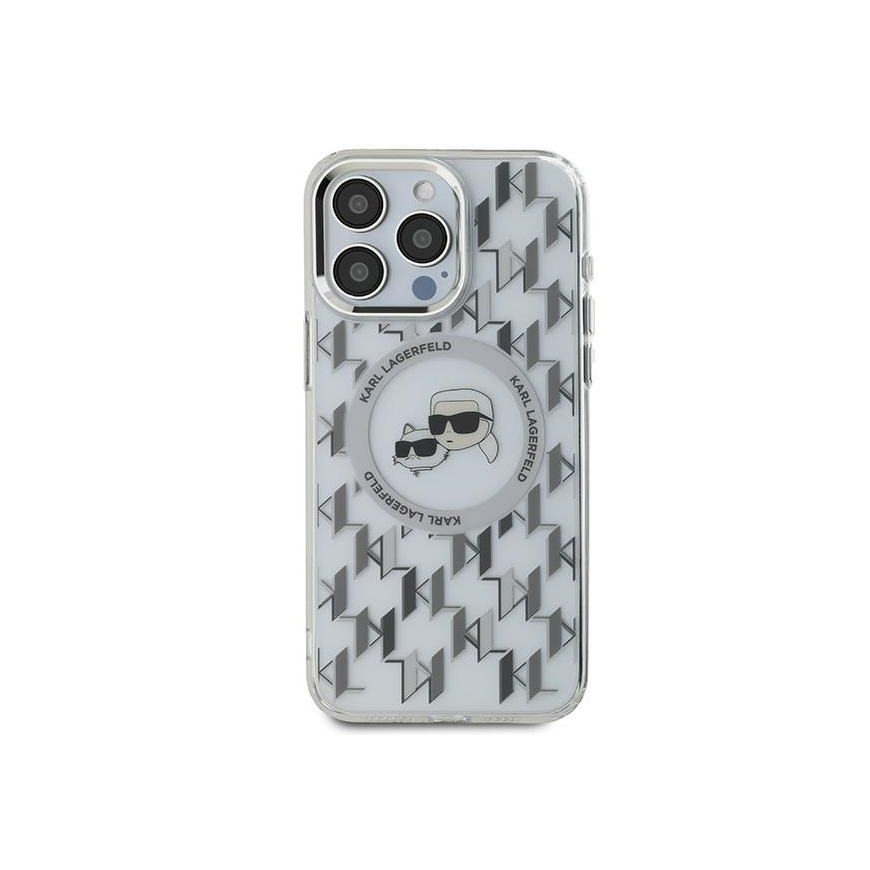 Case Karl Lagerfeld KLHMP15XHMCKMHT iPhone 15 Pro Max 6.7" transparent IML Monogram Karl&Choupette Head MagSafe – 4