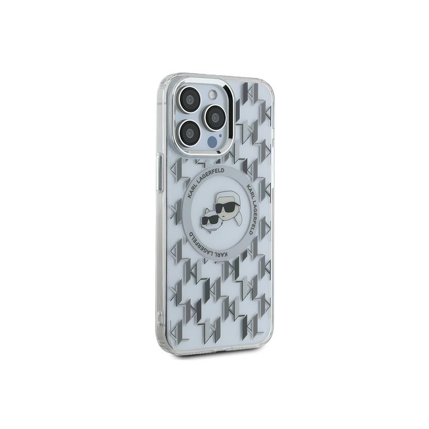 Case Karl Lagerfeld KLHMP15XHMCKMHT iPhone 15 Pro Max 6.7" transparent IML Monogram Karl&Choupette Head MagSafe – 5