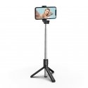 Selfie stick WHS1Y telescopic tripod 1m with phone holder - black Selfie stick WHS1Y telescopic tripod 1m with phone holder - black