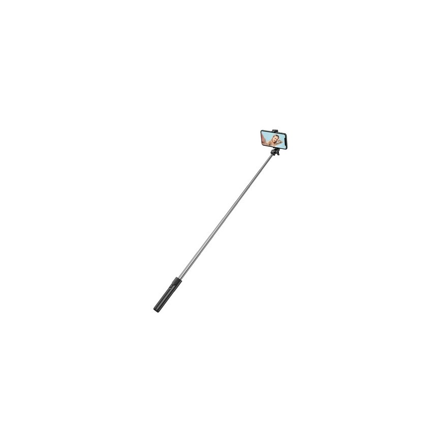 Selfie stick WHS1Y telescopic tripod 1m with phone holder - black – 2