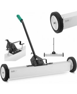 MSW Magnetic broom for collecting nail chips on wheels, width 75 cm