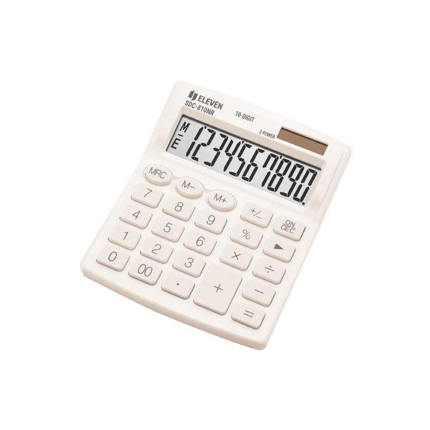 Eleven Calculator SDC810NRWHE, white, desk, 10