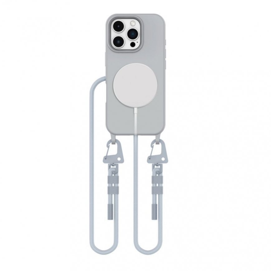 Tech-Protect MagNecklace MagSafe Case with Lanyard for iPhone 16 Pro Max - Gray