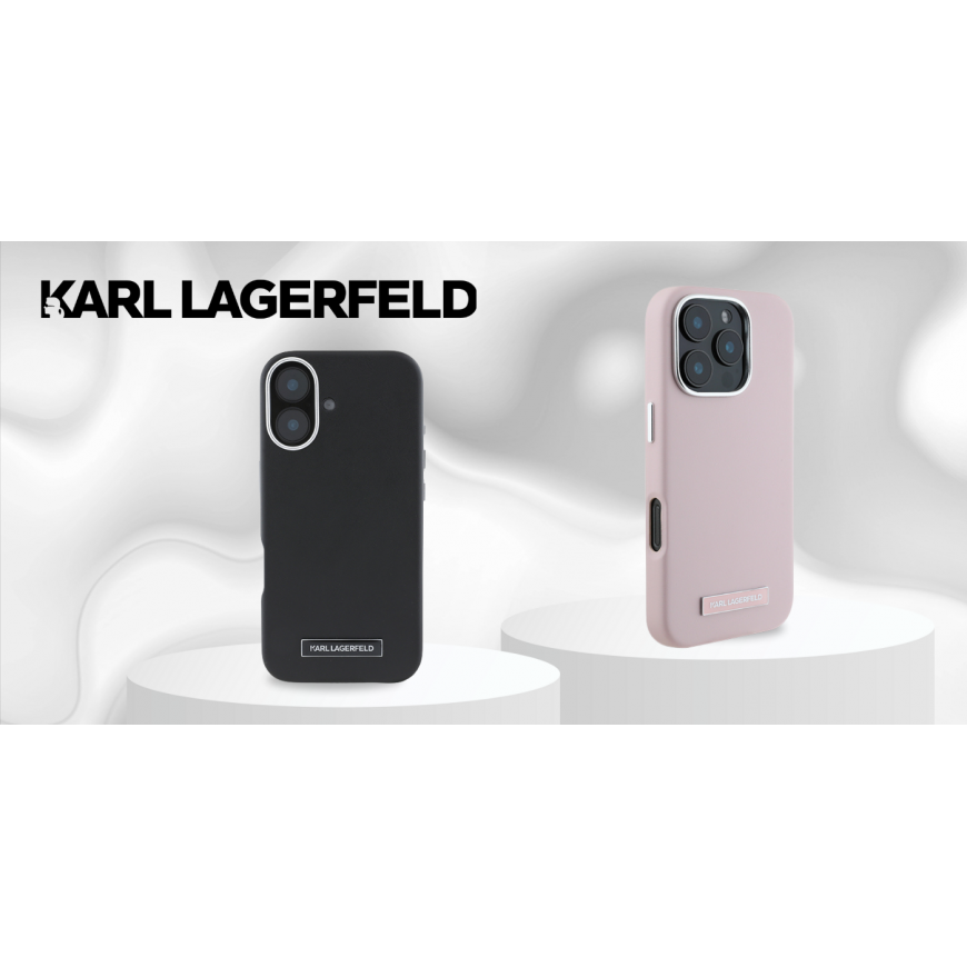 Case Karl Lagerfeld KLHMP16SPGMSRPP iPhone 16 6.1" pink/pink hardcase FW Metal Plate MagSafe
