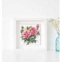 Letistitch Cross stitch kit "Pink Bloom" 22x23cm SLETIL8093