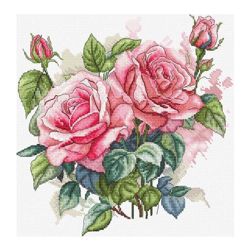Letistitch Siuvinėjimo kryželiu rinkinys "Rožinė Bloom" 22x23cm SLETIL8093 – 2
